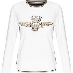 Bluza AERONAUTICA MILITARE Biały. Białe bluzy damskie marki Aeronautica Militare, z nadrukiem, z bawełny, bez rękawów, bez kaptura. Za 540,00 zł.