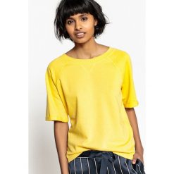 Bluzy damskie: Bluza, okrągły dekolt, krótki rękaw