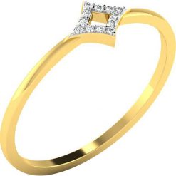 Złoty pierścionek z diamentami. Żółte pierścionki damskie Art of Diamond & Co., z diamentem, złote. W wyprzedaży za 351,95 zł.
