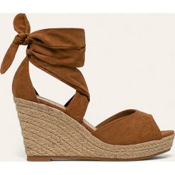 Answear - Espadryle Lily Shoes. Pomarańczowe koturny damskie ANSWEAR, bez obcasa, na obcasie, na sznurówki. Za 119,90 zł.