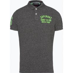Superdry - Męska koszulka polo, szary. Szare koszulki męskie marki Superdry, xxl, z haftami, z bawełny, bez rękawów. Za 99,95 zł.