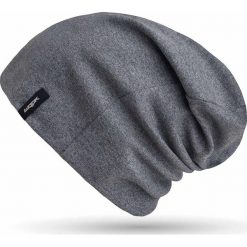 Czapki damskie: Woox Wiosenna Czapka Krasnal Unisex |Handmade| Szara Abu Beanie – – – 8595564790808