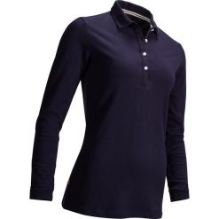 Koszulka polo do golfa damska. Niebieskie koszulki damskie polo INESIS, m, bez wzorów, z elastanu, z golfem, bez rękawów. Za 49,99 zł.