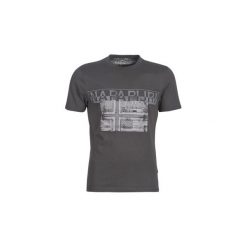 T-shirty z krótkim rękawem Napapijri SAWY. Szare t-shirty męskie Napapijri, s, bez wzorów, bez kołnierzyka, krótkie. Za 151,20 zł.