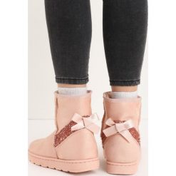 Buty zimowe damskie: Różowe Śniegowce Diamond Snow