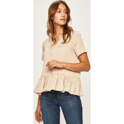 Vero Moda - Bluzka. Czarne bluzki damskie Vero Moda, s, bez wzorów, z poliesteru, bez kołnierzyka, z krótkim rękawem. W wyprzedaży za 44,90 zł.