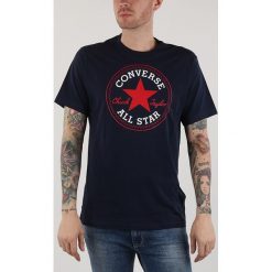 Converse Koszulka Niebieski. Niebieskie podkoszulki męskie Converse, l, z nadrukiem, z bawełny, z krótkim rękawem. Za 102,95 zł.