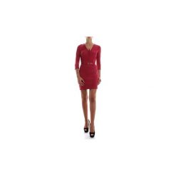 Sukienki krótkie Elisabetta Franchi AB48086E2. Czerwone sukienki damskie Elisabetta Franchi, bez wzorów, bez kołnierzyka, z krótkim rękawem, krótkie, mini. Za 878,28 zł.