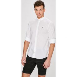 Tommy Hilfiger - Koszula. Szare koszule męskie TOMMY HILFIGER, l, z bawełny, button down, z długim rękawem. W wyprzedaży za 299,90 zł.