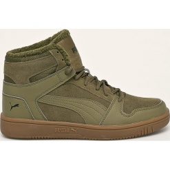 Puma - Buty Rebound LayUp. Zielone buty sportowe męskie Puma, ze skóry, na sznurówki. Za 329,90 zł.