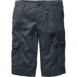 Bermudy Loose Fit bonprix antracytowy. Szare spodenki i szorty męskie bonprix, m, z nadrukiem. Za 109,99 zł.