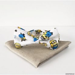 Poszetki męskie: Bello! Mucha w Minionki + lniana poszetka