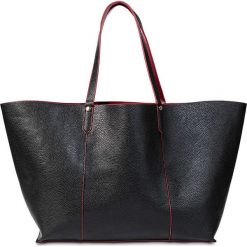 Torba shopper dwustronna w groszki bonprix pomarańczowoczerwony - czarny w groszki. Czerwone torby damskie na zakupy marki bonprix, w grochy, małe. Za 59,99 zł.