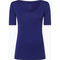 Marc Cain Collections - T-shirt damski, niebieski. Niebieskie t-shirty damskie Marc Cain Collections, bez wzorów, z bawełny, bez kołnierzyka. Za 249,95 zł.
