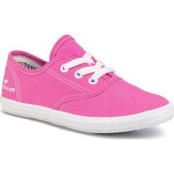 Tenisówki TOM TAILOR - 2772801-2 Pink. Różowe trampki dziewczęce Tom Tailor, bez wzorów, z gumy, na sznurówki. W wyprzedaży za 39,99 zł.