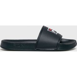 Fila - Klapki Palm Beach. Niebieskie kapcie męskie Fila, bez wzorów, z materiału. W wyprzedaży za 89,90 zł.