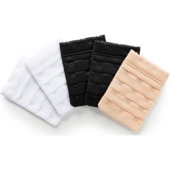 Przedłużenie biustonosza (5 szt.) z zapięciem na 3 haftki bonprix 1x cielisty. Brązowe biustonosze z paskami marki bonprix, z haftami. Za 24,95 zł.