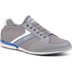 Sneakersy BOSS - Saturn 50428244 10226291 01 Dark Grey 021. Szare sneakersy męskie Boss, na co dzień, bez wzorów, ze skóry ekologicznej, eleganckie, bez zapięcia. Za 749,00 zł.
