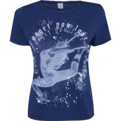 T-shirt DEHA EASY Granatowy. Niebieskie t-shirty damskie marki Deha, uniwersalny, z nadrukiem, z bawełny, bez kołnierzyka. W wyprzedaży za 90,00 zł.