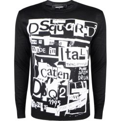 Dsquared2 Sweter. Swetry męskie Dsquared2, z nadrukiem, z okrągłym kołnierzem, bez kaptura. Za 1299,00 zł.