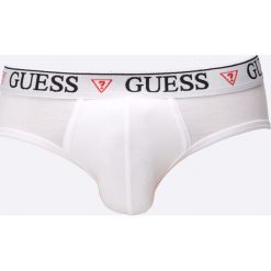 Guess Jeans - Slipy (3-pack). Białe slipy męskie Guess Jeans, s, z aplikacjami, z elastanu. Za 159,90 zł.