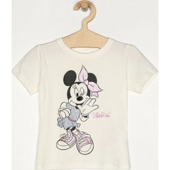 Name it - T-shirt dziecięcy X Disney 92-128 cm. Pomarańczowe bluzki dziewczęce Name it, z nadrukiem, z elastanu, z okrągłym kołnierzem, z krótkim rękawem, krótkie, bez kaptura. Za 79,90 zł.
