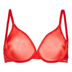 Biustonosz z fiszbiną Gossard Glossies 6271. Czerwone biustonosze Gossard, bez wzorów. Za 219,00 zł.