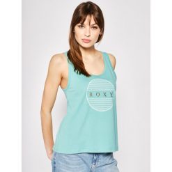 Top Roxy ERJZT04806. Zielone bluzki damskie Roxy, s, bez wzorów, z bawełny, polo, bez rękawów. W wyprzedaży za 69,00 zł.