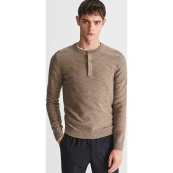 Bawełniany sweter - Beżowy. Brązowe swetry klasyczne męskie marki Reserved, s, z bawełny. Za 99,99 zł.