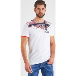 T-SHIRT Frankie Morello. T-shirty męskie Frankie Morello, m, bez wzorów, bez kołnierzyka. W wyprzedaży za 356,30 zł.