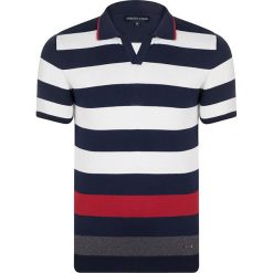Koszulka polo w kolorze granatowo-białym. Niebieskie koszulki męskie Giorgio di Mare, s, bez wzorów, z bawełny, polo, bez rękawów. W wyprzedaży za 98,95 zł.