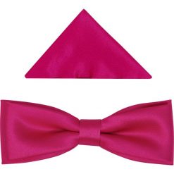 Różowa/amarantowa mucha z poszetką SLIM B5. Różowe muszki męskie Modini Moda Męska, na co dzień, bez wzorów, z tkaniny, eleganckie. W wyprzedaży za 45,00 zł.