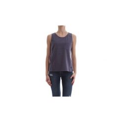 Topy na ramiączkach / T-shirty bez rękawów Woolrich WYTEE0428 F-DOUBLE TANK. Szare bluzki damskie Woolrich, xs, bez wzorów, bez kołnierzyka. Za 122,19 zł.