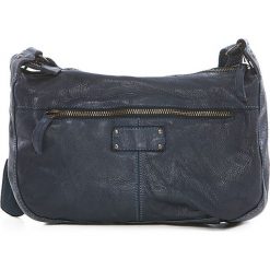 Torebki klasyczne damskie: Skórzana torebka w kolorze niebieskim – 26 x 21 x 9 cm