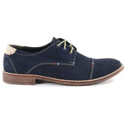 PÓŁBUTY WIZYTOWE MOR QOM65 GRA. Buty wizytowe męskie MOREK, ze skóry, bez zapięcia. Za 159,00 zł.