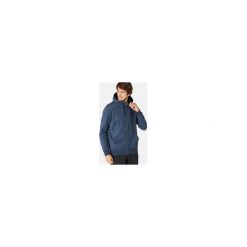 Bluza z kapturem na zamek Gym & Pilates 500 męska. Niebieskie bluzy męskie DOMYOS, s, bez wzorów, z elastanu, sportowe, z kapturem, bez rękawów, z kapturem. Za 79,99 zł.