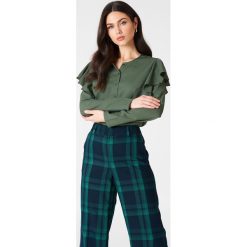 Bluzki asymetryczne: Rut&Circle Bluzka z falbankami Penny - Green