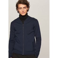 Swetry męskie: Sweter typu bomber – Granatowy