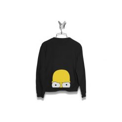Bluza Przyczajony Homer Damska. Czarne bluzy damskie Failfake, xs, bez wzorów, bez rękawów, bez kaptura. Za 160,00 zł.