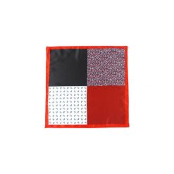 Czerwono-czarna poszetka w paisley i kwiatki E68. Czerwone poszetki męskie Modini Moda Męska, w kwiaty, casualowe. Za 33,00 zł.