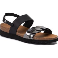 Sandały SCHOLL - Jada Sandal F27431 1140 390 Black/Pewter. Szare klapki damskie Scholl, z materiału. W wyprzedaży za 159,00 zł.