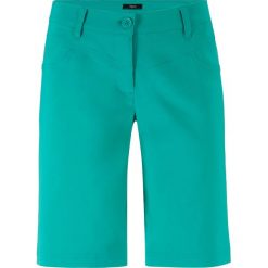 Bermudy z bengaliny bonprix szmaragdowy. Zielone szorty damskie bonprix. Za 64,99 zł.