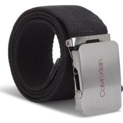 Pasek Męski CALVIN KLEIN JEANS - 4Cm Adj Plaque Cnvas K50K504150 85 001. Czarne paski męskie Calvin Klein Jeans, w paski, z jeansu. Za 159,00 zł.