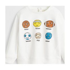 Mango Kids - Bluza dziecięca Mateo 80 - 104 cm. Szare bluzy chłopięce Mango Kids, z nadrukiem, z bawełny, bez rękawów, bez kaptura. Za 45,90 zł.