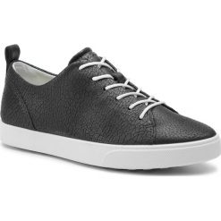 Półbuty ECCO - Gillian 28563351383 Black Dark Shadow Metallic. Niebieskie półbuty damskie ecco, bez wzorów, ze skóry, bez obcasa, na płaskiej podeszwie, bez zapięcia. W wyprzedaży za 409,00 zł.