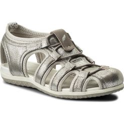 Sandały GEOX - D Sand.Vega D D62R6D 0BN15 C0742 Lt Grey/Off White. Szare sandały dziewczęce marki Geox, ze skóry ekologicznej. Za 399,00 zł.