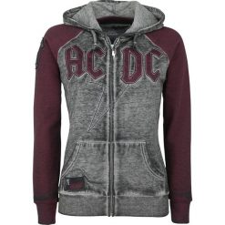 Bluzy damskie: AC/DC EMP Signature Collection Bluza z kapturem rozpinana damska szary/czerwony