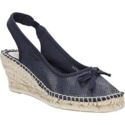 Sandały z kokardą big star w2745. Niebieskie espadryle damskie BIG STAR, bez wzorów, ze skóry ekologicznej, retro, bez obcasa, bez zapięcia. Za 139,99 zł.