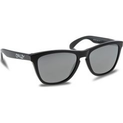 Okulary przeciwsłoneczne OAKLEY - Frogskins OO9013-C455 Polished Black/Prizm Black Iridium. Czarne okulary przeciwsłoneczne damskie aviatory Oakley. W wyprzedaży za 419,00 zł.