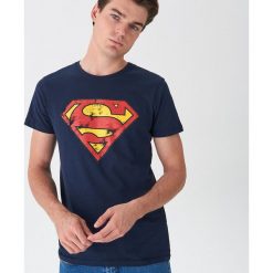 T-shirt Superman - Granatowy. Niebieskie t-shirty damskie House, s, z motywem z bajki, bez kołnierzyka. Za 49,99 zł.